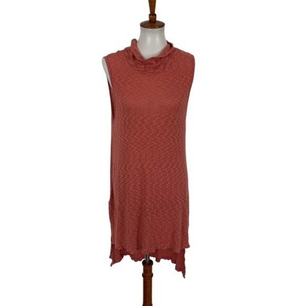 Left Of Center Red Tunic Small‎ Sleeveless Boho Minimalist